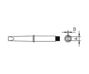 Weller 4CT6C8-1 Soldering Tip Chisel 3.2mm Straight 1 piece
