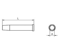 WELLER 5.0mm Straight Soldering Iron Tip for use with WP120 Soldering Pencil