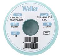 Weller Lead-Free Solder Reel Sn3.0Ag0.5Cu 10g 0.20mm T0051386570