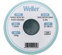 Weller Solder Lead-Free 100g 1mm Reel Sn0.6Cu0.05Ni T0051402699