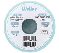 Weller T0051388499 Solder Lead-Free Reel Sn3.0Ag0.5Cu 100g 0.5mm Q...