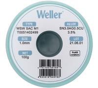Weller T0051402499 Solder Lead-Free Sn30Ag05Cu 100g 1mm Reel