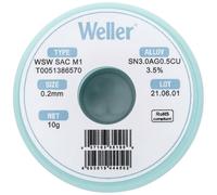 Weller T0051402499 Solder Lead-Free Sn30Ag05Cu 100g 1mm Reel