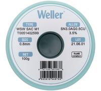 Weller T0051402599 Lead-Free Solder Reel Sn30Ag05Cu 100g 0.8mm
