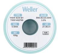 Weller T0051402799 WSW Lead-Free Solder Wire Sn06Cu005Ni 0.50mm 100g