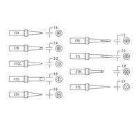 Weller T0054104599 ET GW Solder Tip - Gull Wing 4.3mm