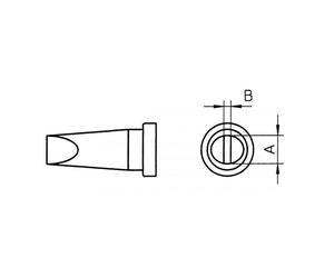 Weller T0054440799 LT C Solder Tip - Chisel Tip 3.2 x 0.8 x 12.5mm
