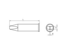 Weller T0054480199 XHT D WXP 200 / WP 200 Soldering Tip 5.0 x 1.2 x 48mm