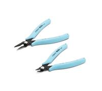 Weller Xcelite S2KVN General Purpose Shear Cutter (170MVN) and Needle Nose Plier with Serrated Jaws (378MVN), Blue Grip Thin Profile