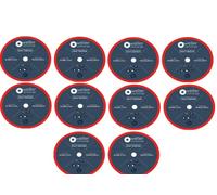 WELLERWERKZEUGE 10x Tennis Disc Diameter 76 x 10 mm for Metal Stainless Steel Accessories for Mini Battery Angle Grinder such as Bosch GWS 12.8 V 12 V