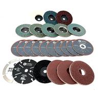 Wellerwerkzeuge I XXL Accessory Set Diameter 76 x 10 mm Suitable for Mini Battery Angle Grinder e.g. Bosch GWS 12 V 10.8 V Cutting Discs Flap Discs