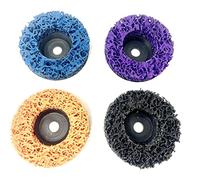 WELLERWERKZEUGE Set of 4 CSD Discs Coarse Cleaning Discs Sanding Disc Suitable for Mini Battery Angle Grinder such as Bosch GWS 12 10.8 76 x 10 mm