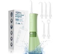 WELLFINE Water Dental Flosser Teeth Pick - 4 Modes Cordless Oral Irrigator 300ML Portable and Rechargeable IPX7 Waterproof Powerful Battery Life Water Dental Piks for Cleaning for Home Travel