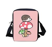 WELLFLYHOM Custom Small Cross Body Purse Shoulder Messenger Bag for Women Kids Phone Handbags, 0 Mushroom Hedgehog, Small