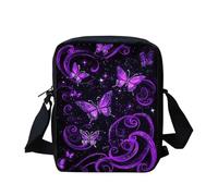 WELLFLYHOM Custom Small Cross Body Purse Shoulder Messenger Bag for Women Kids Phone Handbags, Butterfly, Small