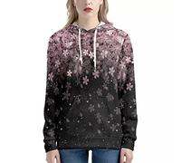 WELLFLYHOM Drawstring Hoodies Cute Long Sleeve Fashion Sweatshirts for Women Teen Girls Hooeded Pullover Size XS-4XL, 0 Cherry Blossoms, XL