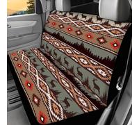 WELLFLYHOM Native Deer Car Seat Covers Rear Bench Seat Cover Aztec Tribal Car Accessories Universal Rear Seats Protective Cover for Trucks SUV