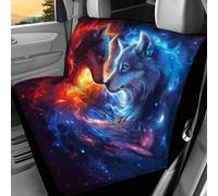 WELLFLYHOM Wolf Fire Car Accessories Seat Cover for Car for Men Galaxy Space Rear Bench Seats Protectors Tribal Navajo Navajo Saddle Blanket Seats Covers Universal Fit Trucks SUV Van