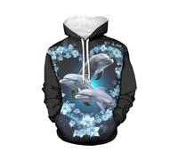 WELLFLYHOM Womens College Sweatshirts And Hoodies with Pocket Long Sleeve Pullover Jumper, 0 Dolphin, XL