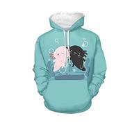 WELLFLYHOM Womens College Sweatshirts and Hoodies with Pocket Long Sleeve Pullover Jumper, Axolotl, S