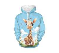 WELLFLYHOM Womens College Sweatshirts and Hoodies with Pocket Long Sleeve Pullover Jumper, Giraffe, Large