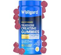 Wellgard Creatine Gummies - Vegan, 3000mg True Dose Creatine Monohydrate Gummies, Increases Physical Performance, Third Party Lab Tested, 90 Gummies