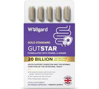 Wellgard Gutstar Probiotics - 16 Strain Probiotics for Gut Health with Fennel and Ginger, Vegan, UK Made