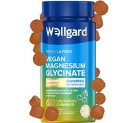 Wellgard Magnesium Glycinate Gummies, 140mg Magnesium, Cherry, 60 Gummies | Delicious Magnesium Bisglycinate, Muscle function, Tiredness and fatigue, Nervous system