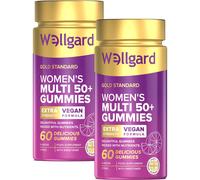 Wellgard Multivitamin Women's Health Support Gummies Citrus for Women 50 Plus - 60 Gummies (2 Packs)