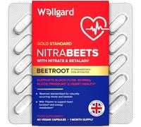Wellgard Nitrabeets - Beetroot Supplement Supporting Normal Blood Pressure, Muscle Function & Heart Health - 60 Vegan Capsules