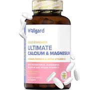 Wellgard Vegan Calcium Magnesium Zinc and Vitamin D Capsules - Calcium Supplement, Calcium Tablets with Phosphorus, Manganese, Selenium, Copper, Made in UK