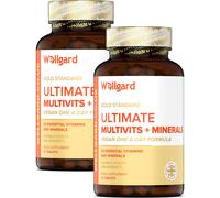 Wellgard Vegan Multivitamins & Minerals Ultimate Daily Wellness Support Formula Tablets - 90 Tablets (2 Packs)