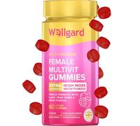 Wellgard Womens Multivitamins Gummies, Vegan, with B6, B12, C, D, Zinc & Biotin, Energy, Immunity, Skin, Hair & Nails, Hormonal Health, Female Multivitamins, 60 Gummies