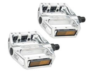 Wellgo B087U Flat/Platform Bike Pedals Black and Silver 9/16" Bicycle Cycle