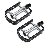 Wellgo Flat Bike Pedals M149 Alloy 2DU Bearings 9/16" Platform MTB Black Pair