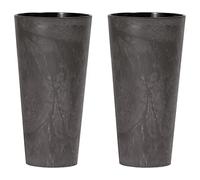 WELLHOME 2X Slim Effect Plastic Tube with Tank in Anthracite, 38.1 (H) x 20 (W) x 20 (D) cm