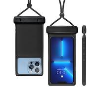 Wellhouse Universal Waterproof Phone Case with Lanyard IP8X Diving Outdoor Beach Floating Underwater 7 Inch Beautiful Phone Case Dry Bag Dustproof for iPhone Mew (Duke Black)