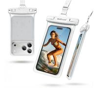 wellhouse Waterproof Phone Pouch, Waterproof Phone Case for iPhone 15 14 13 12 Pro Max XS Samsung, IPX8 3D Cellphone Dry Bag Beach Essentials Luminous White-1 Pack 7.0"