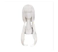 WELLHY Anime Cosplay Wig Angie Yonaga Wig 70cm Long White Ponytails Women Girls' Party Wigs with Wig Cap for Halloween Party Carnival Nightlife Concerts Weddings Coser Wig