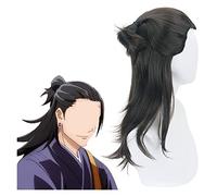 WELLHY Anime Cosplay Wig Jujutsu Kaisen Black and Brown Short Long Hair Role Play Wig Cap Wigs for Party Casual Halloween Coser Wig