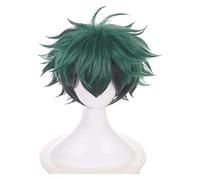 WELLHY Anime Cosplay Wig My Hero Academia Midoriya Izuku Deku Anime Fair Halloween Party Carnival Wig Male and Female Wig Anime Fans Gift (Short Green Hair) KEEBON Coser Wig