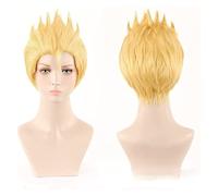 WELLHY Anime Cosplay Wig Tokyo Revengers Hanagaki Takemichi Wig Men Golden Short Synthetic Hair Role Play Wigs with Free Wig Cap for Party Daily Halloween Coser Wig
