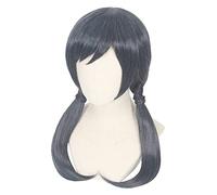 WELLHY Anime Cosplay Wig Weathering with You Wig Women Black Long Double Ponytail for Amano Hina Role Play Halloween Party Accessory Wigs with Wig Cap Coser Wig