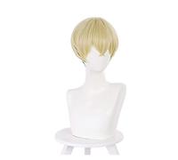 WELLHY Anime Tokyo Revengers Chifuyu Matsuno Cosplay Wigs 12inch Golden Short Men Hair Costume Halloween Party Costume Accessories Props Coser Wig