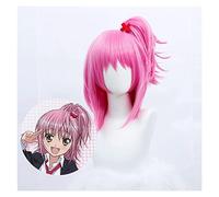 WELLHY Brand Guardian Sweetheart Cosplay Wig AMU Hinamori Cosplay Girl Pink High Ponytail Short Hair Fiber Synthetic Wig Coser Wig