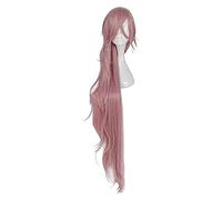 WELLHY Cosplay Wig 120cm Long Curly Cosplay Wig Synthetic Pink Color 100% High Temperature Fiber Hair WIG-655D FLYAND for Coser