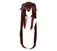 WELLHY Cosplay Wig 2021 Game Genshin Impact Hu Tao Cosplay Wig Anime Long Gradient Brown Ponytails Heat Resistant Synthetic Wigs Wig Cap for Coser