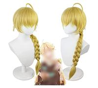 WELLHY Cosplay Wig 33inch Genshin Impact Wig Anime Cosplay Lumine Wig Golden Whip Wig with Free Wig Cap for Halloween Party Carnival Nightlife Concerts Weddings for Coser
