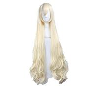WELLHY Cosplay Wig 47'' 120cm Wavy Long Light Blonde Kagerou Project Marry Kozakura Mari Heat Resistant Hair Cosplay Costume Wigs + Wig Cap for Coser