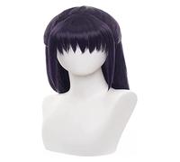 WELLHY Cosplay Wig Anime Cosplay Costume Wig Jujutsu Kaisen Wig Iori utahime Wig Women Dark Purple Bangs Long Hair with Free Wig Cap for Halloween Party Carnival Nightlife Concerts Weddings For Cose